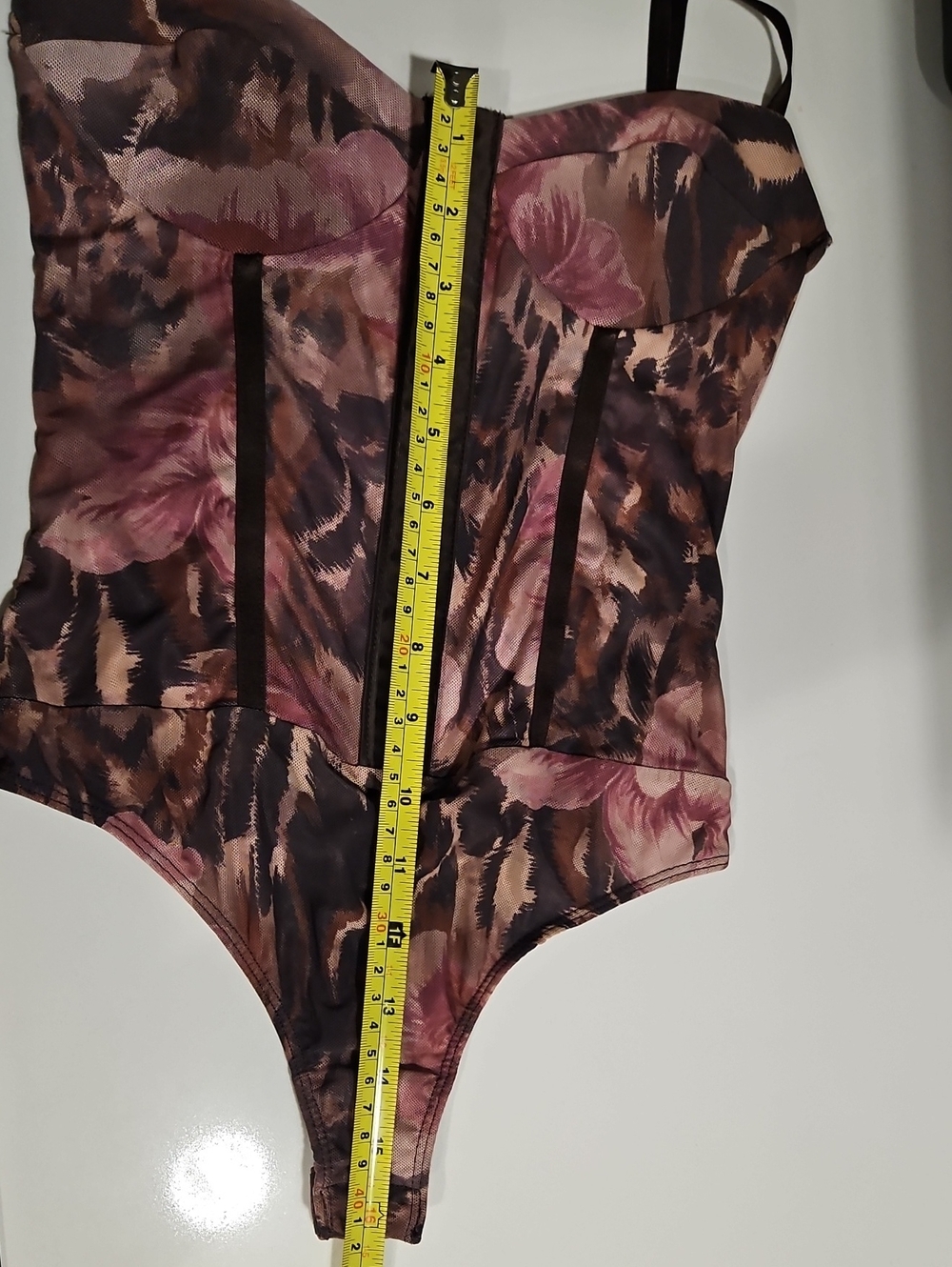 Intimately Free People Floral Satin Corset Bodysuit with Front Corset Look - Picture 10 of 10